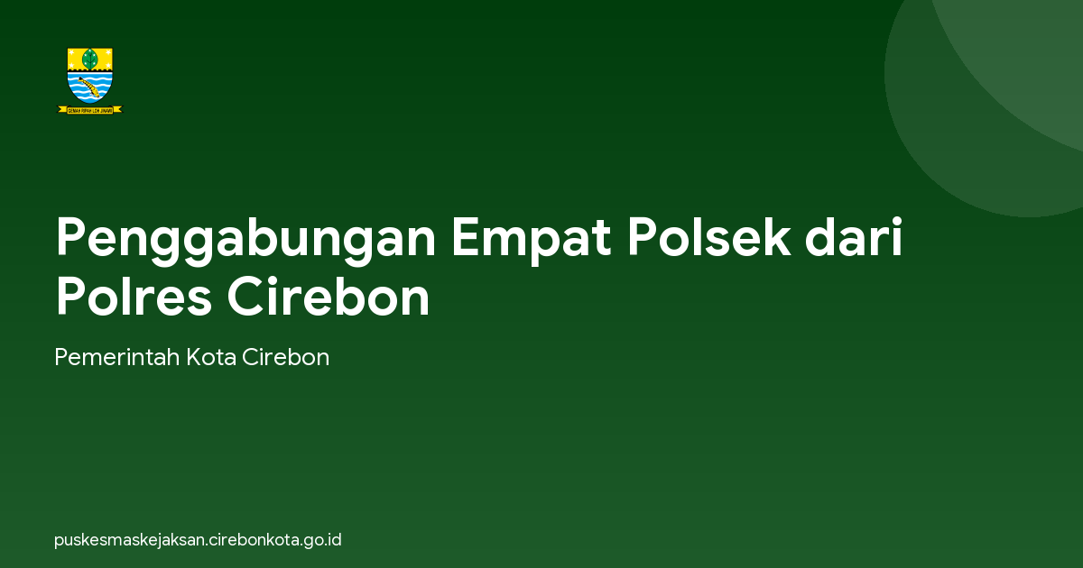 Penggabungan Empat Polsek dari Polres Cirebon