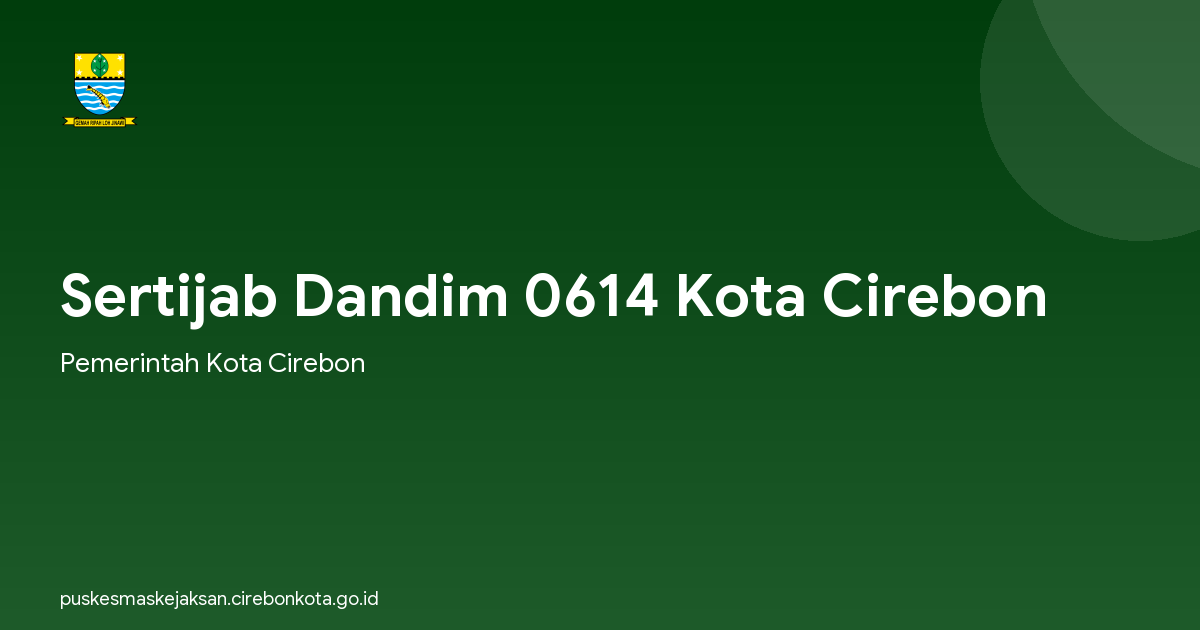 Sertijab Dandim 0614 Kota Cirebon
